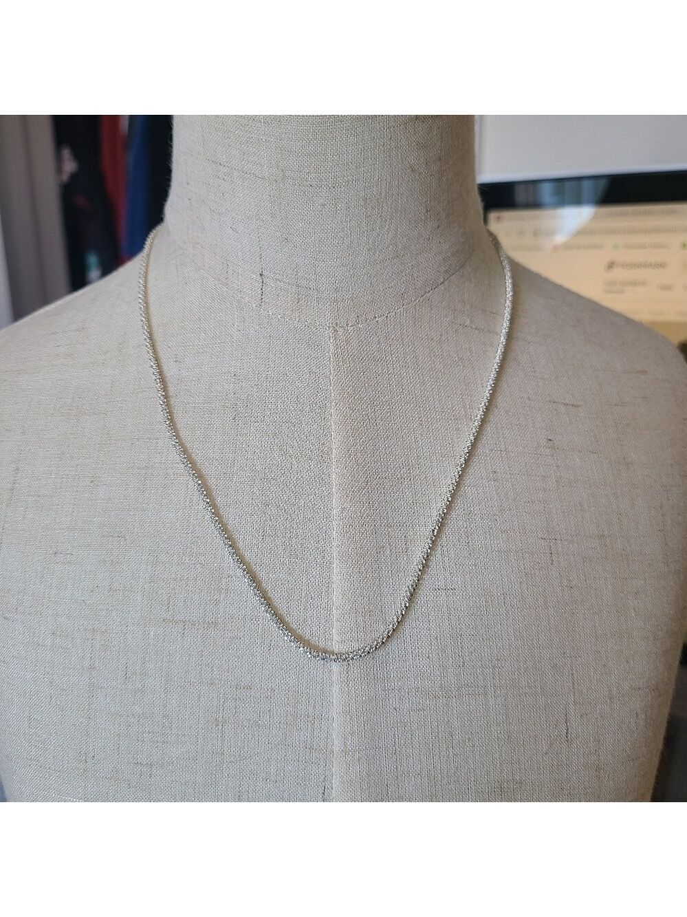 Sterling Silver Dainty Cascade Chain Necklace 8.5"